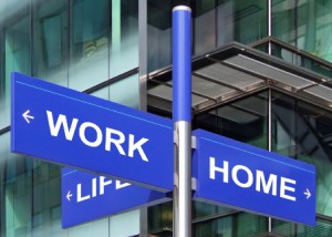Work Home Life sign